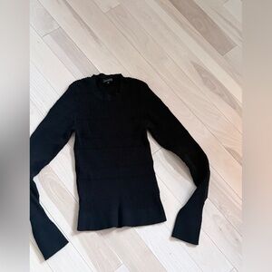 Dynamite Black Ribbed Long Sleeve Sweater – Size L